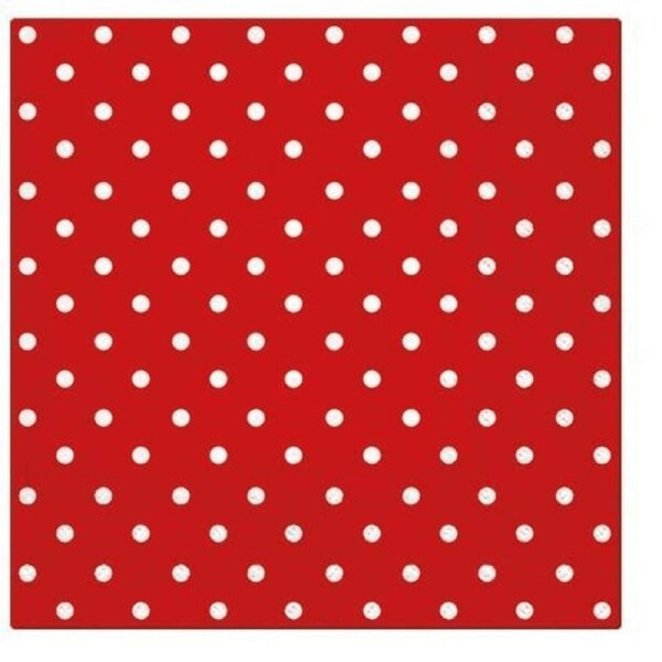 Paw Lunch Napkins Dots Red #61647