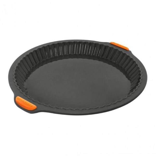 Bakemaster Silicone Round Quiche Pie Pan Grey #40128