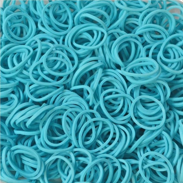 1200 pcs LOOM BANDS Rubber Refill Kit DIY Magical Bracelet 36S Clips,6 Hook Plain Blue