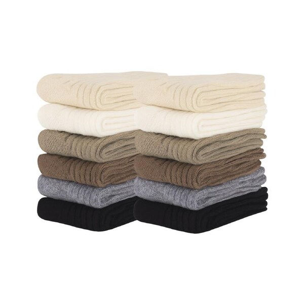 12 Pairs WOOL BLEND SOCKS Ladies Womens Thick Soft Work Thermal Warm Winter BULK 6-11