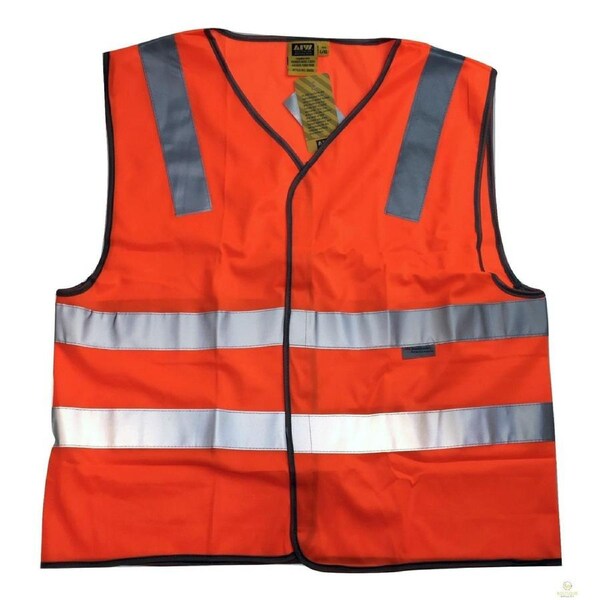 3M Reflective Tape Hi Vis Safety VEST Workwear Night & Day Use Safety Visibility Orange / L/XL