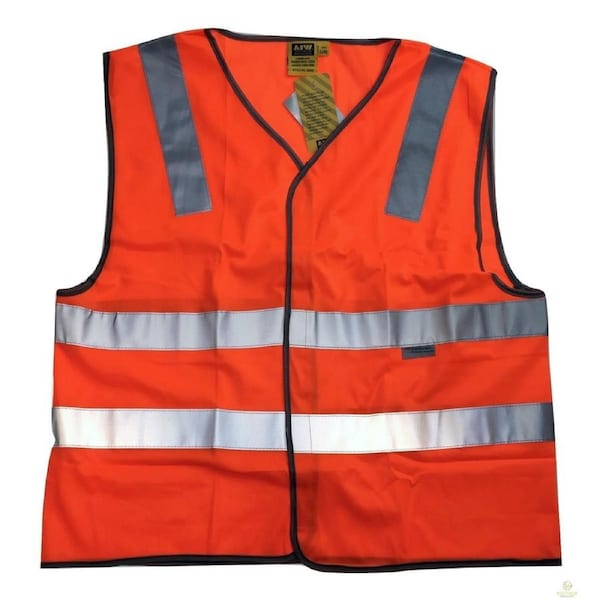 3M Reflective Tape Hi Vis Safety VEST Workwear Night & Day Use Safety Visibility Orange / XXL