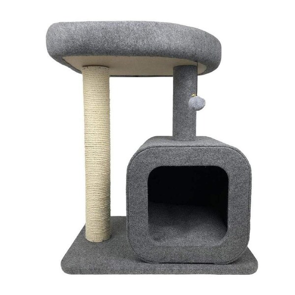 Cattitude Cat Scratching Tree With Top and Bottom Bed