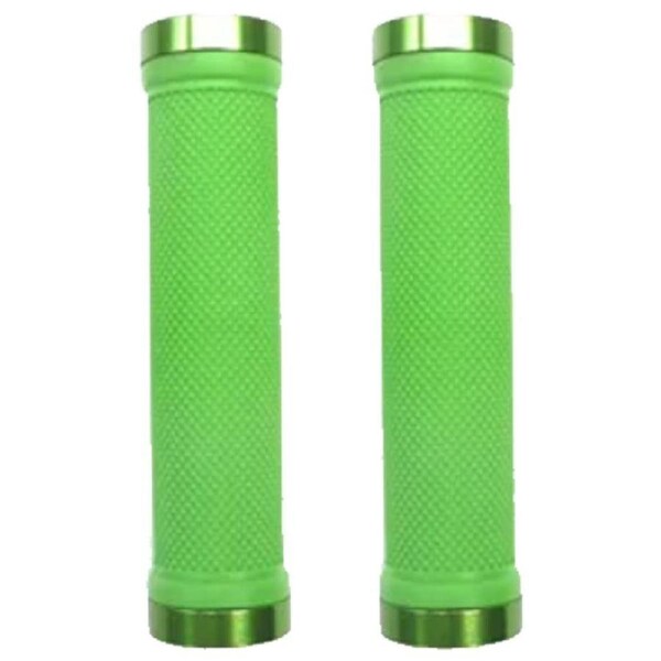 Trigram Lock-on Bike Grips Kraton Rubber 130mm with 2 side lock rings Lime