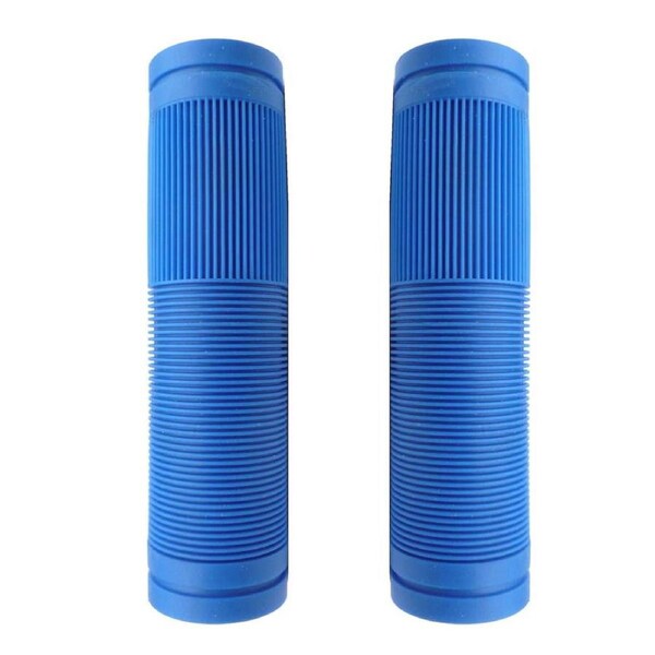 Bulletproof Coloured Rubber Mountain Bike Grips 130mm with Closed Ends Blue