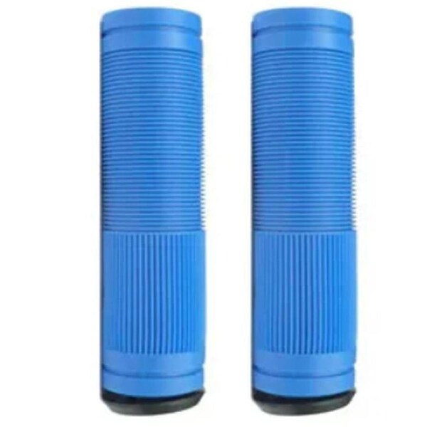 Bulletproof Mountain Bike Grips 130mm with Black End Plugs Blue