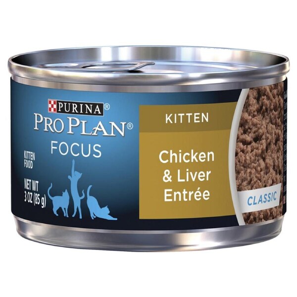 Pro Plan Focus Wet Kitten Food Chicken & Liver Entrée 24 x 85g