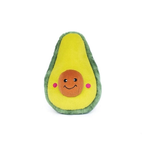 Zippy Paws Nomnomz Avocado Plush Dog Toy 20 x 12.5 x 10cm