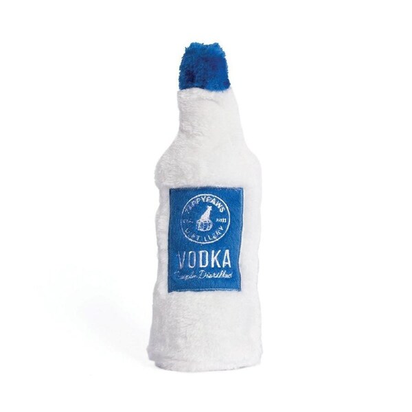 Zippy Paws Happy Hour Crusherz Vodka Plush Dog Squeaker Toy