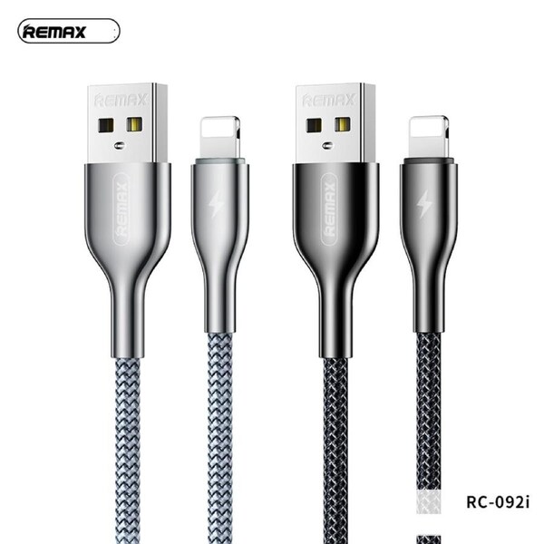Phone cable REMAX lightning Data & Fast Charging Cable 2.1A Black for Iphone