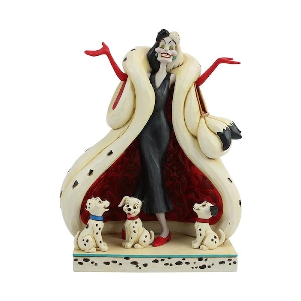 Jim Shore Disney Traditions - 101 Dalmatians Cruella & Puppies - The Cute and the Cruel