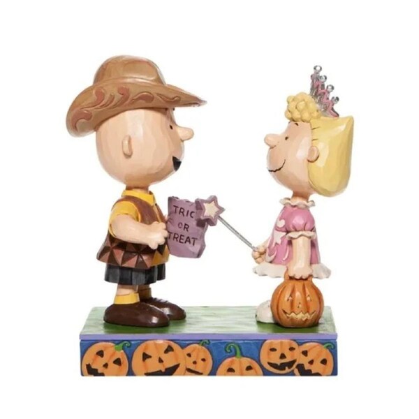 Peanuts by Jim Shore - Charlie Brown & Sally Halloween - Trick or Treat