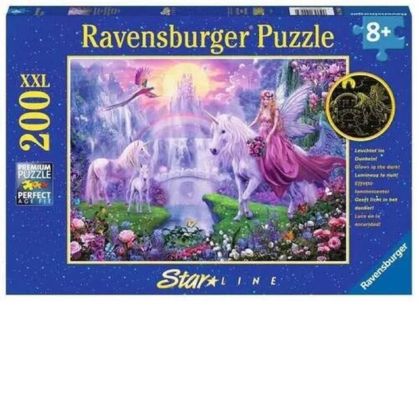 Ravensburger Puzzle 200pc XXL - Unicorn Kingdom Glow in the Dark ...