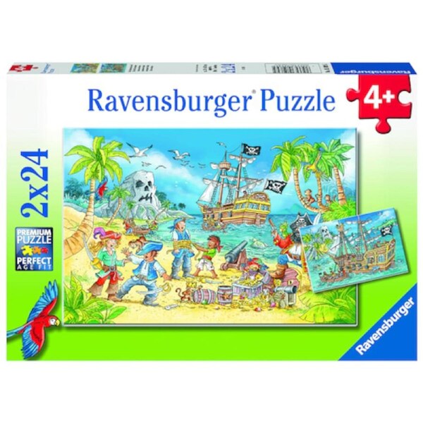 Ravensburger Puzzle 2 x 24pc - Adventure Island