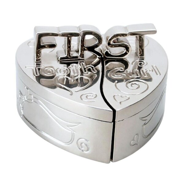 Whitehill Baby - Silverplated Heart First Tooth and Curl Box