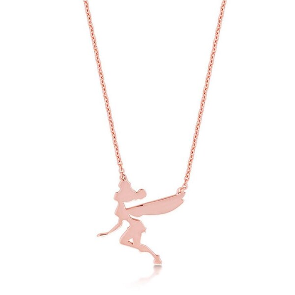 Disney Couture Kingdom - Tinker Bell - Silhouette Necklace Rose Gold