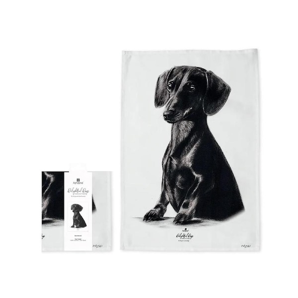 Ashdene Delightful Dogs - Dachshund Tea Towel
