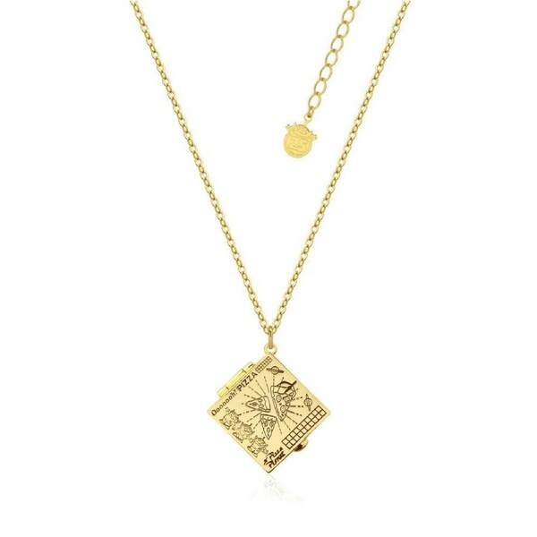 Couture Kingdom - Disney - Toy Story Pizza Planet Box Necklace Yellow Gold