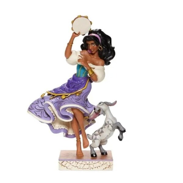 Jim Shore Disney Traditions - Hunch Back of Notre Dame Esmeralda & Djali - Twirling Tambourine-Player