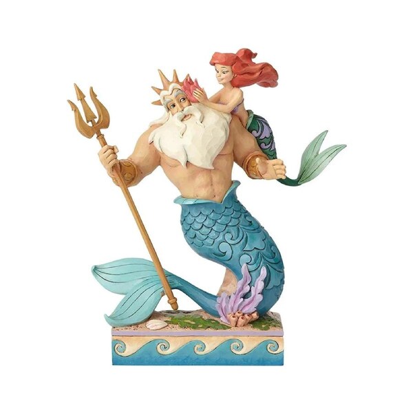 Jim Shore Disney Traditions - The Little Mermaid Ariel & Triton - Daddy's Little Princess