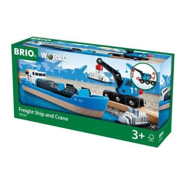 BRIO World Vehicle - Container & Crane Wagon