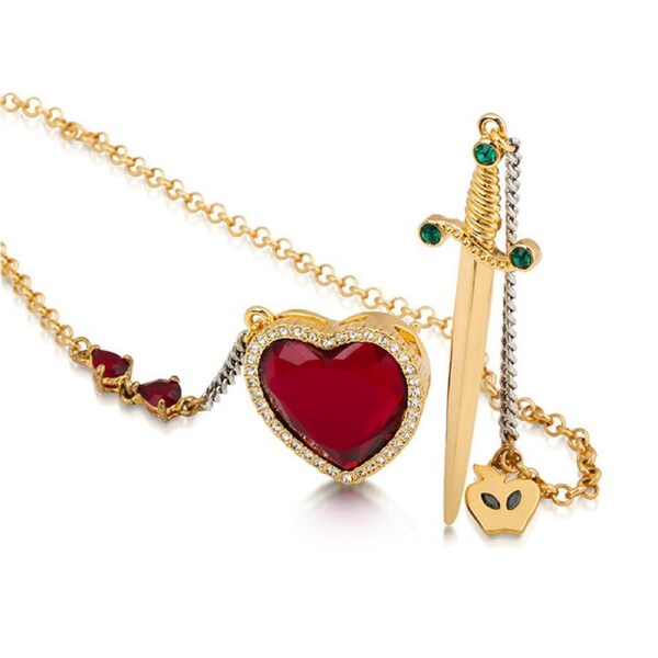 Disney Couture Kingdom - Snow White and the Seven Dwarfs - Heart and Dagger Necklace Yellow Gold
