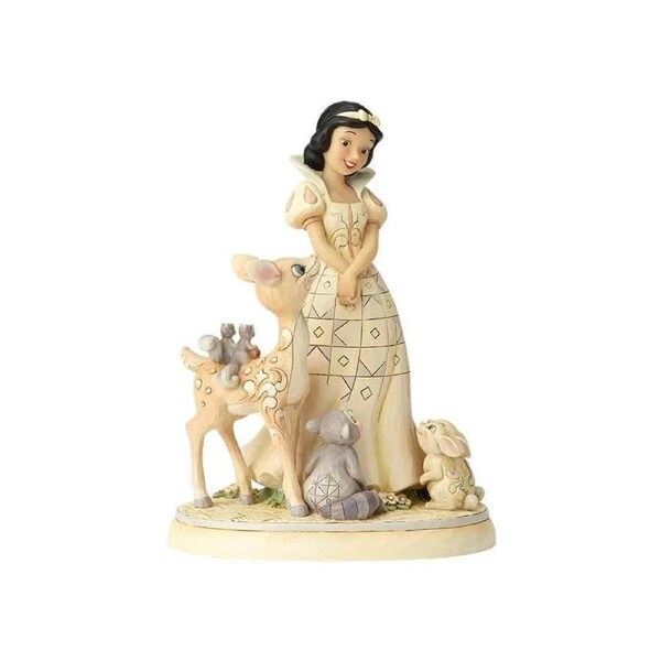 Jim Shore Disney Traditions - Snow White & The Seven Dwarfs - Forest Friends White Woodland
