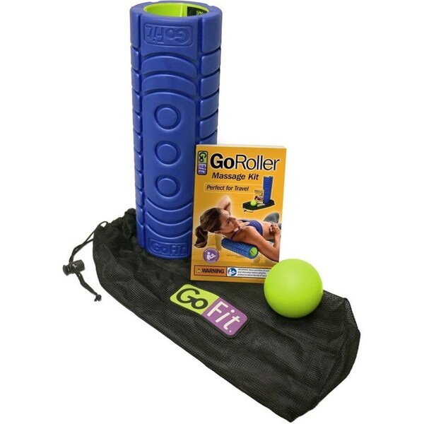 GoFit Go Roller Massage Fitness/Exercise Roller/Ball Muscle Massager Travel Kit