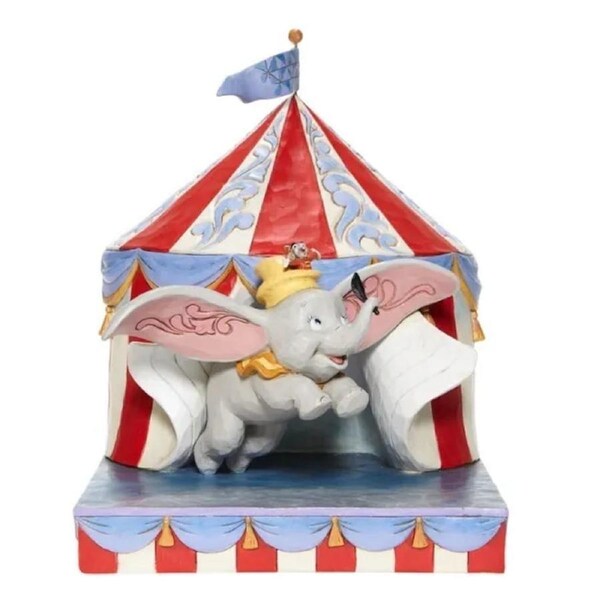 Jim Shore Disney Traditions - Dumbo Flying out of Tent Scene - Over the Big Top