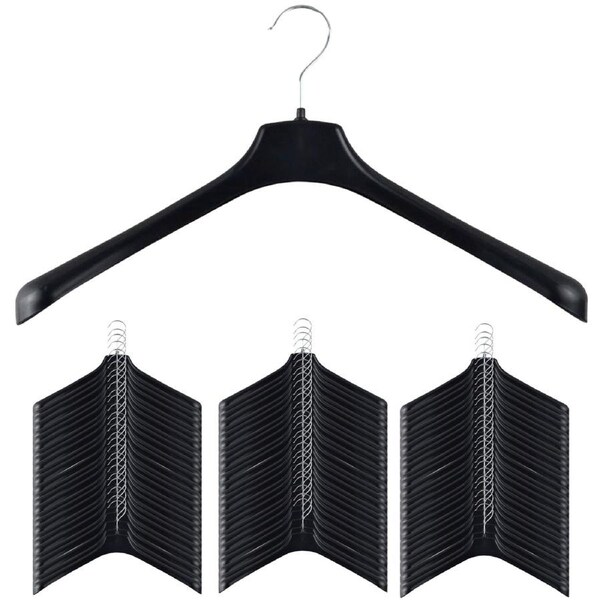 60x JACKET HANGER Heavy Duty 430mm Commercial Pants Clothing Coat BULK R51M