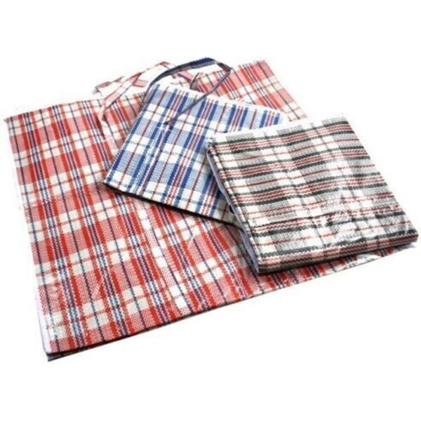 10x JUMBO Stripe Bag Packing Storage Strip Zip Shopping Travel Check House Moving 78cm x 65cm x 25cm