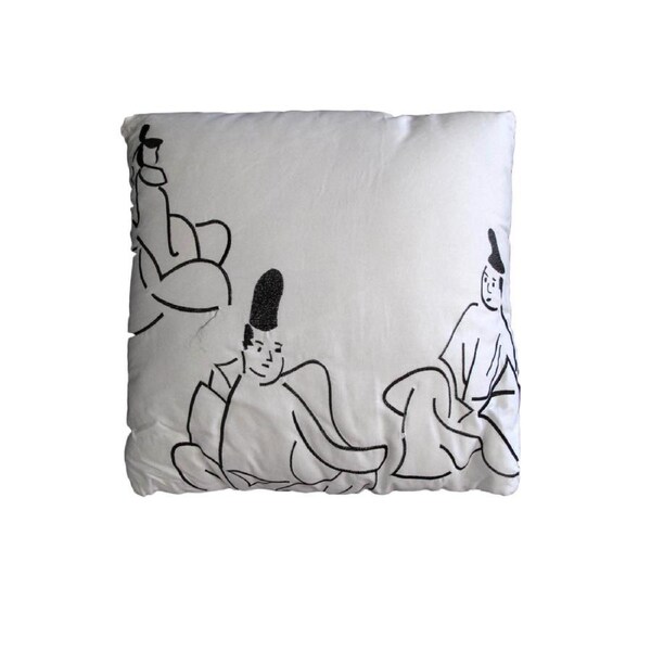 Dynasty Sumo Wrestler Embroidery Filled Cushion