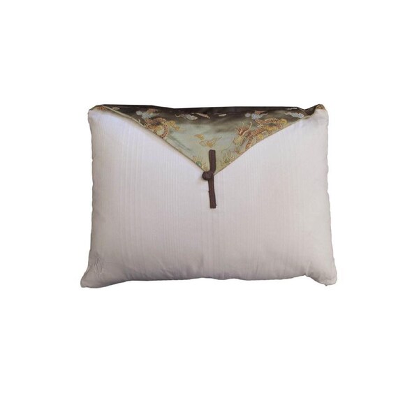 Jing Pistachio Dragon Jacquard Cushion
