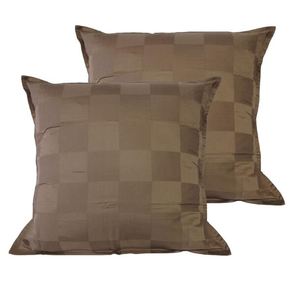 Pair of Dominic Coffee European Pillowcases