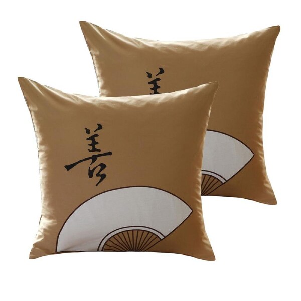 Pair of Fan European Pillowcases