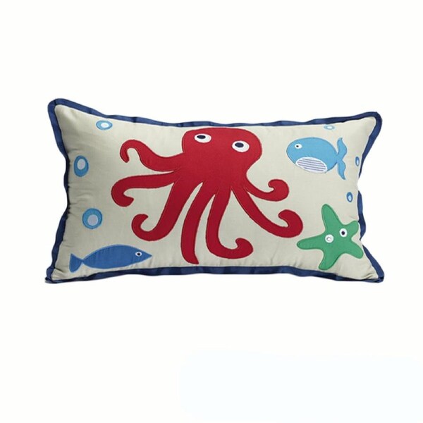 Sea Creature Oblong Filled Cushion by Jiggle & Giggle