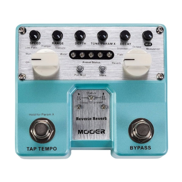 Mooer Reverie Reverb Digital Dual Guitar Effects Pedal with 5 Reverb Modes and Modulation Effects