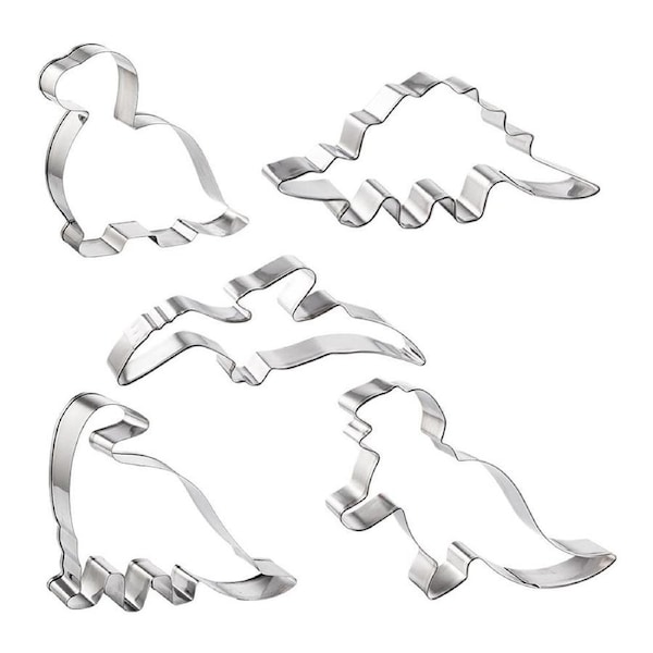 Soffritto Professional Bake Cookie Cutter Set of 5 - Dinosaur