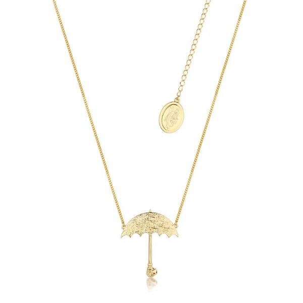 Couture Kingdom - Disney - Mary Poppins Umbrella Necklace Yellow Gold