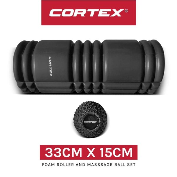 CORTEX GridSoft EPP Foam Roller & Massage Ball Set (33*15cm)