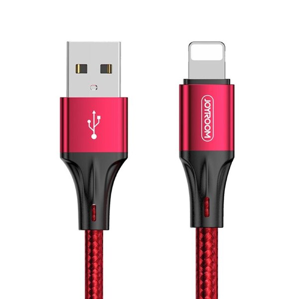 USB Charger Cable Joyroom For Apple iPhone 5 SE 6 7 8 XS 11 12 Pro Max iPad 0.2M Red