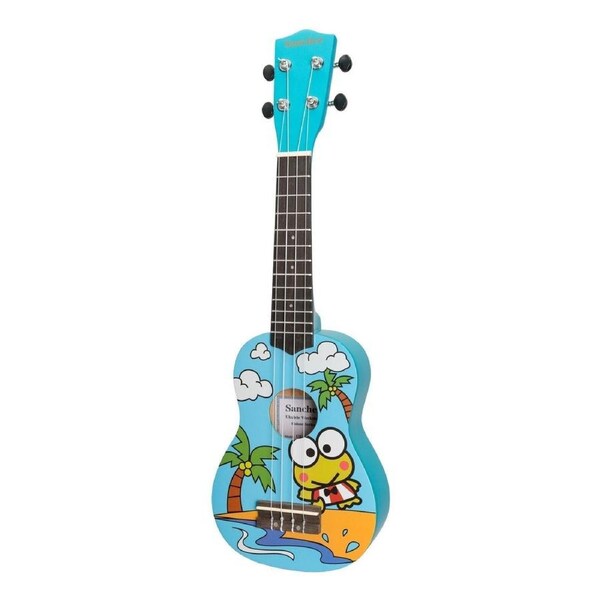 Sanchez Friendly Folk Soprano Ukulele Blue Frog with Gig Bag