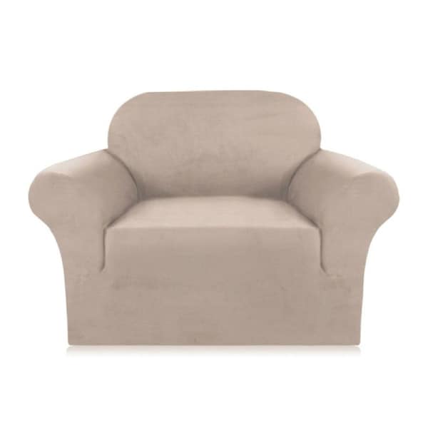 Water Repellent Suede Sofa Cover Couch Cover Lounge Cover Sofa Protector Soft Sand / Three Seater