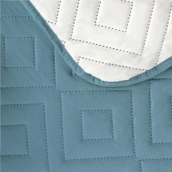 Sofa Covers Couch Covers Water Repellent Slip Covers Soft Thick Quilted for Pets Smoke Blue/Beige / Recliner chair: D200cm x W173cm