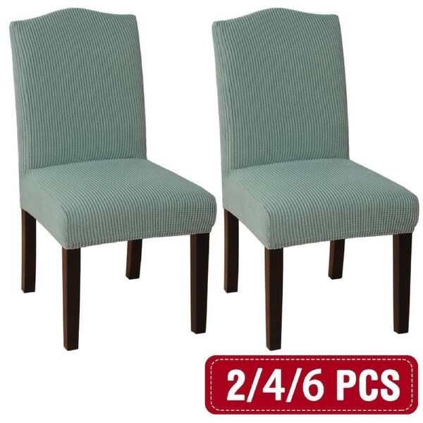 Dining Chair Covers Stretch Jacquard Parson Chair Slip Covers Washable 2/4/6 PCS 2 PCS / Sage