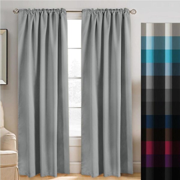 2x Blockout Curtains Blackout Curtain Draperies for Bedroom Living-2 Hanging way 132CM X 160CM / Aqua