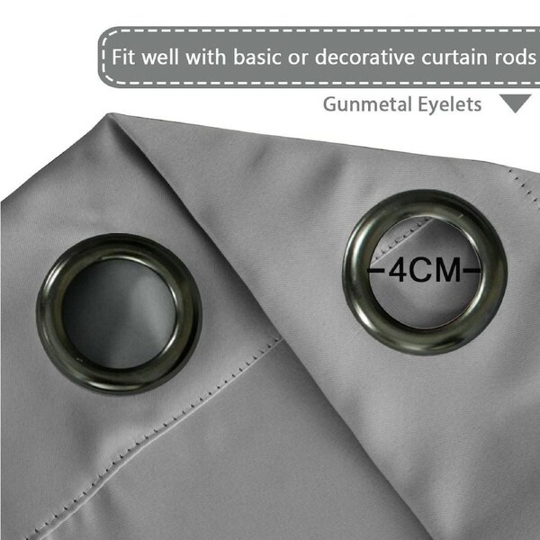 Blockout Curtains for Glass Door Extra Wide Blackout Curtain Draperies for Patio Dove Gray / 1 Panel: W254cm x D213cm