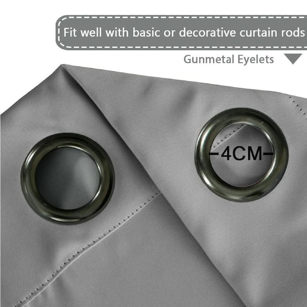 Blockout Curtains for Glass Door Extra Wide Blackout Curtain Draperies for Patio Dove Gray / 2 Panels: W254cm x D213cm