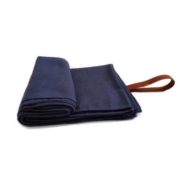 Yoga Pilates Hand Towel Mat Workout Absorbing Microfibre 140 x 70cm - Navy