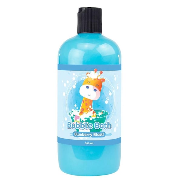 Baby & Me Bubble Bath Blueberry Scent Kids Liquid Soap Giraffe Bottle 500ml